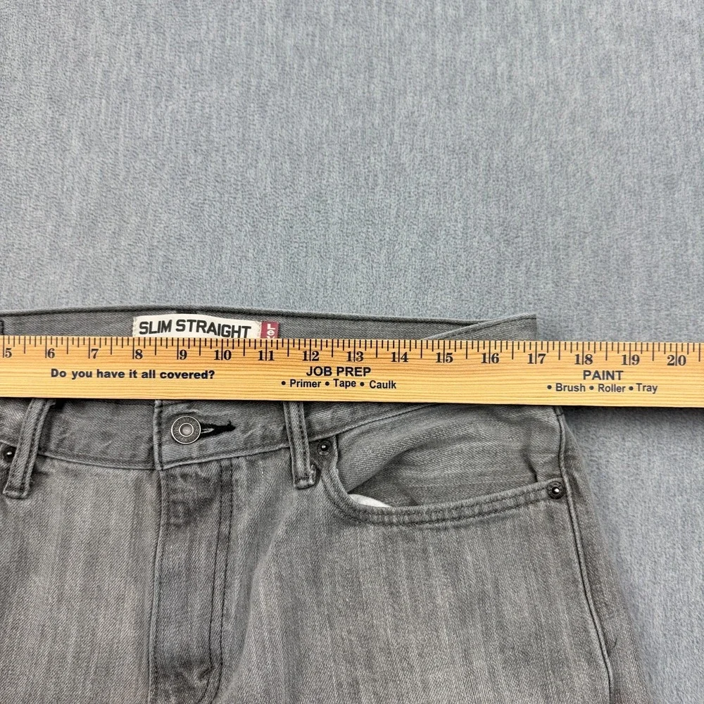 Levis 514 Jeans Men 34x30 Gray Slim Straight Fit Classic Pockets Stretch Zip Fly